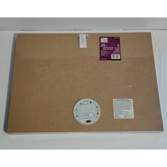 Creepy Skull Wall Art LED Light-Up Framed Decor 20" X 15" Halloween Gothic Style - Picture 2 of 9